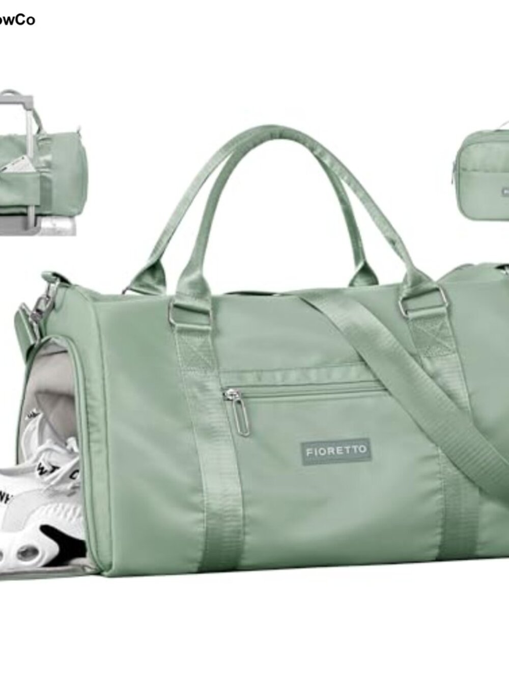 Water-Resistant Oxford Fabric Duffel Bag with Shoe Compartment